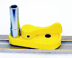 Swivel clamp base with spring-action lever